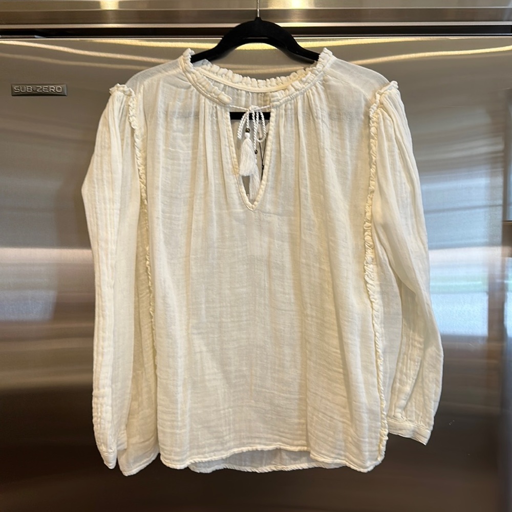 SUNDAYS new with tags Summerton Voile top in coconut milk